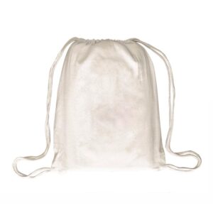 Eco Cotton-03 Natural Calico Drawstring Backpack/Sling Bag