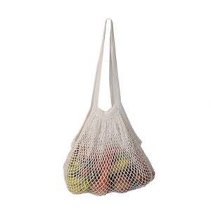 Eco Cotton-05 Fairtrade & Organic Cotton String Bag with Long Handle